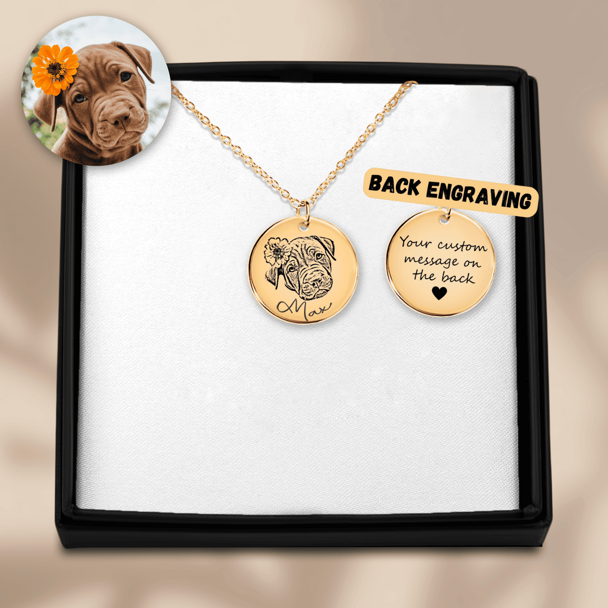 Custom Pet Photo Necklace