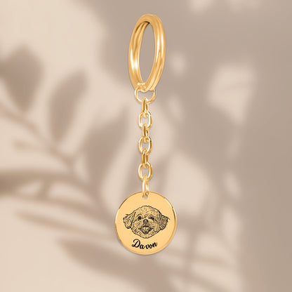 Matching Pet Portrait Keychain